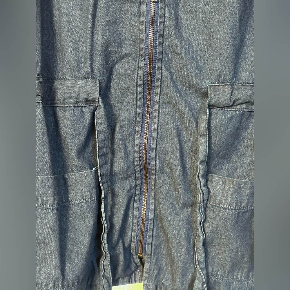 Anthony Richards drawstring denim utility jacket, size 2X - Picture 3 of 7